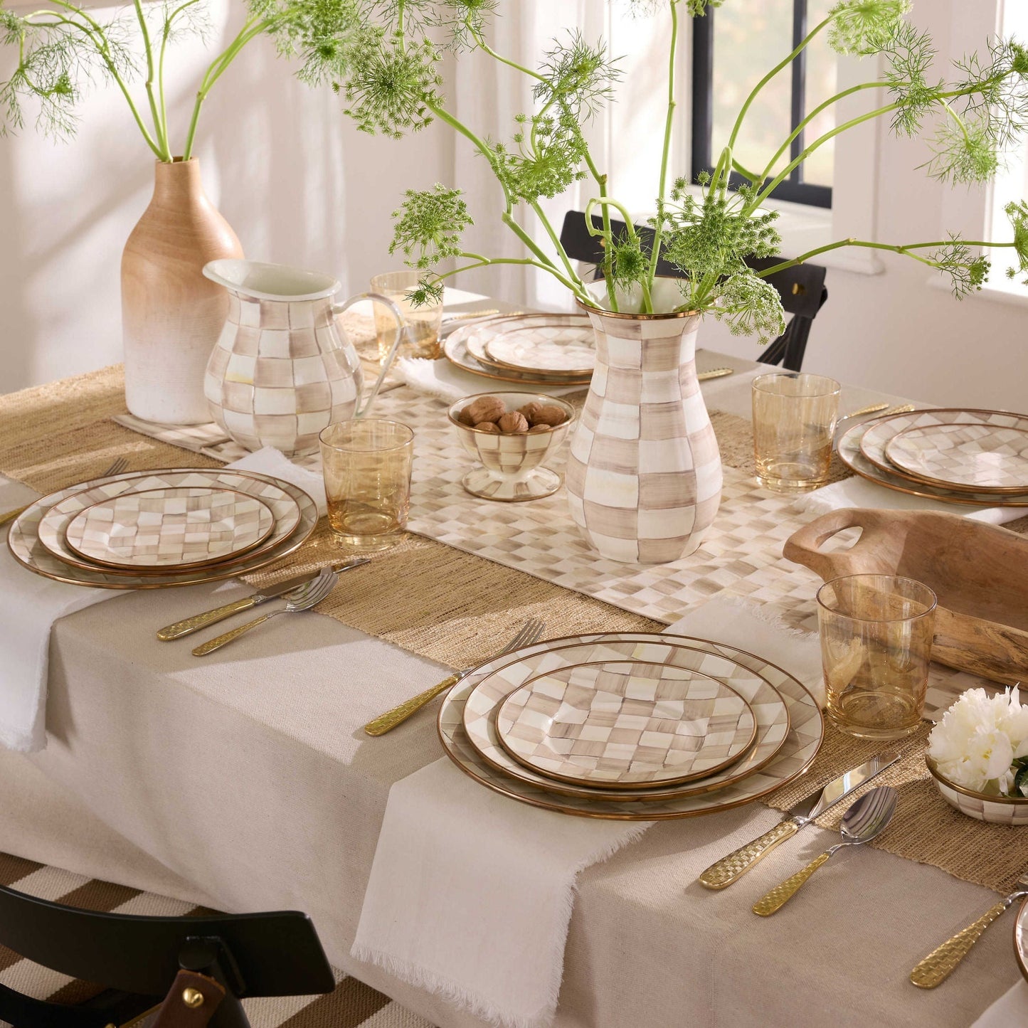 Jídelní talíř Mocha Check by MacKenzie-Childs