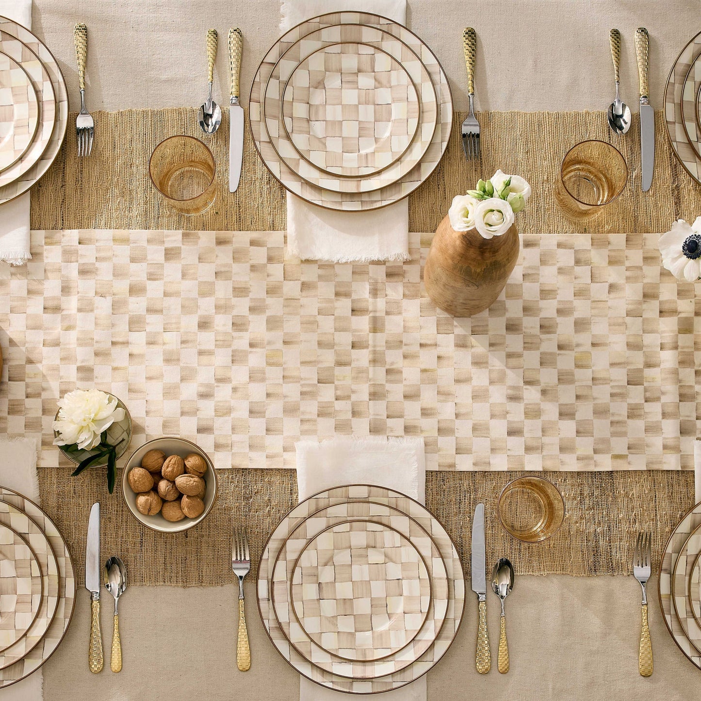 Jídelní talíř Mocha Check by MacKenzie-Childs