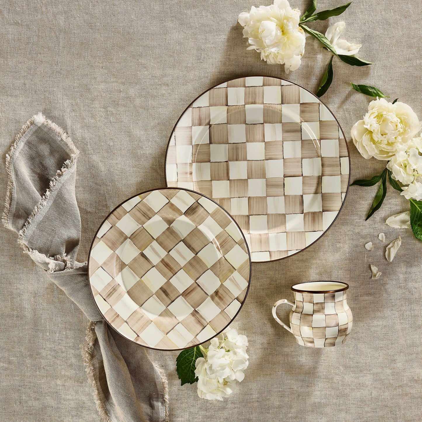 Jídelní talíř Mocha Check by MacKenzie-Childs