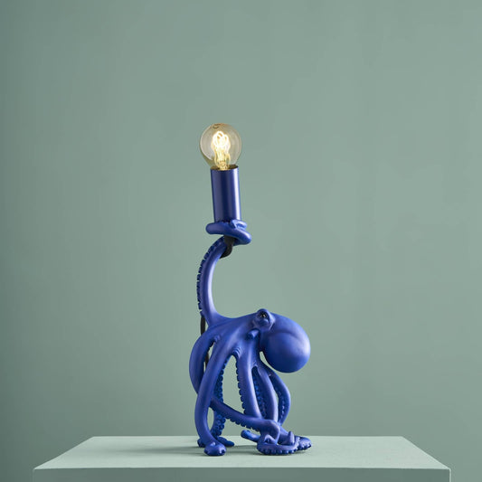 Modrá designová chobotnice lampa Baby Octopus