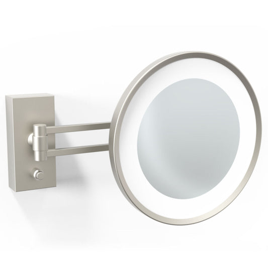 Nickel satined Wall-mounted Cosmetic Mirror by Decor Walther - |VESIMI Design|