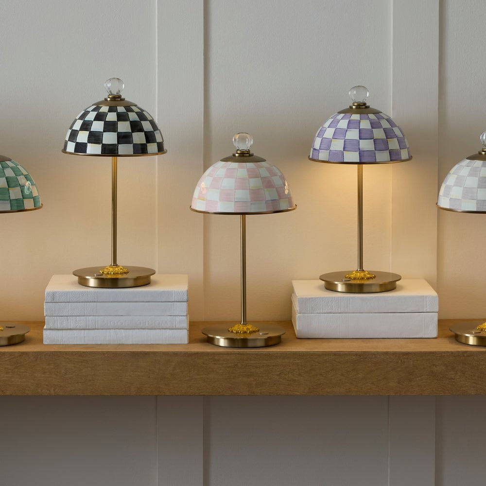Ručně malované LED nabíjecí stolní lampy Dome od MacKenzie-Childs
