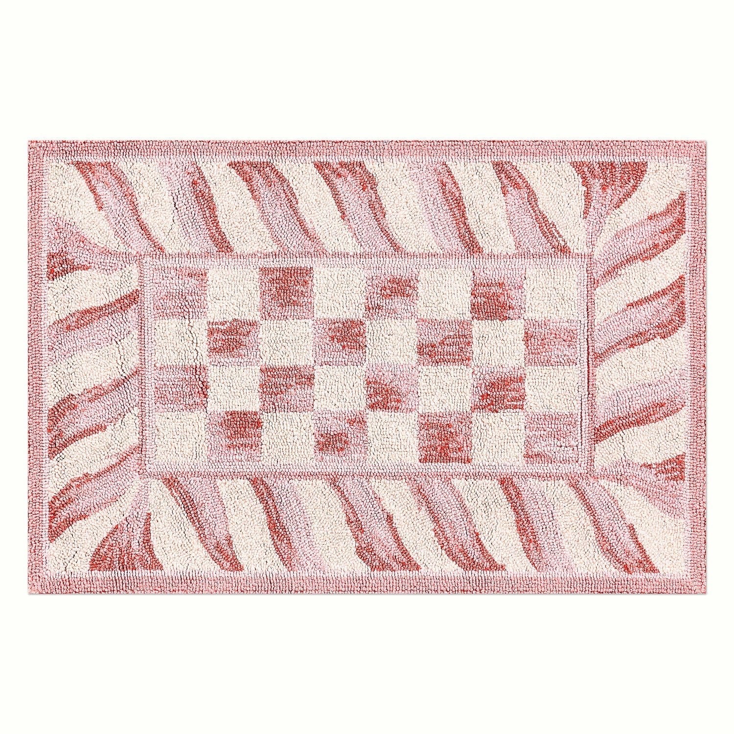 Rosy Check Rug 61 x 91cm (2' x 3') - |VESIMI Design| Luxury Bathrooms and Home Decor