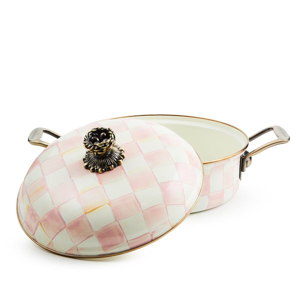 Smaltovaný hrnec MacKenzie-Childs Rosy Check