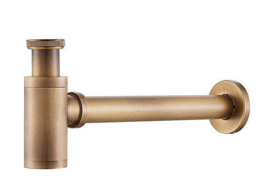 Designový mosazný umyvadlový sifon typu T v barvě antický bronz Waterfall Bathrooms