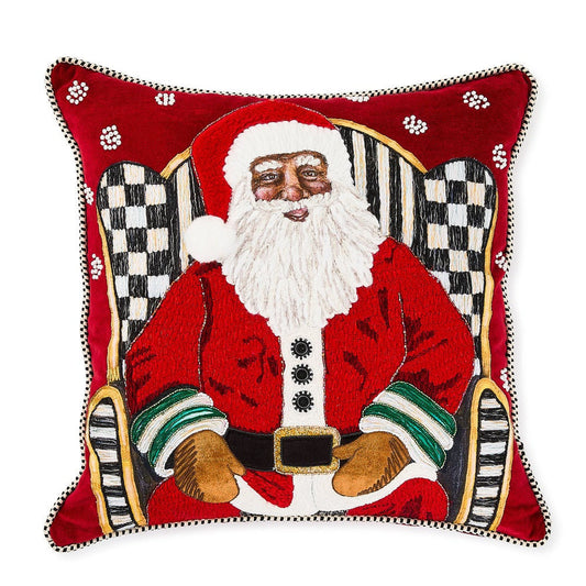 Vánoční polštář Black Santa MacKenzie-Childs 