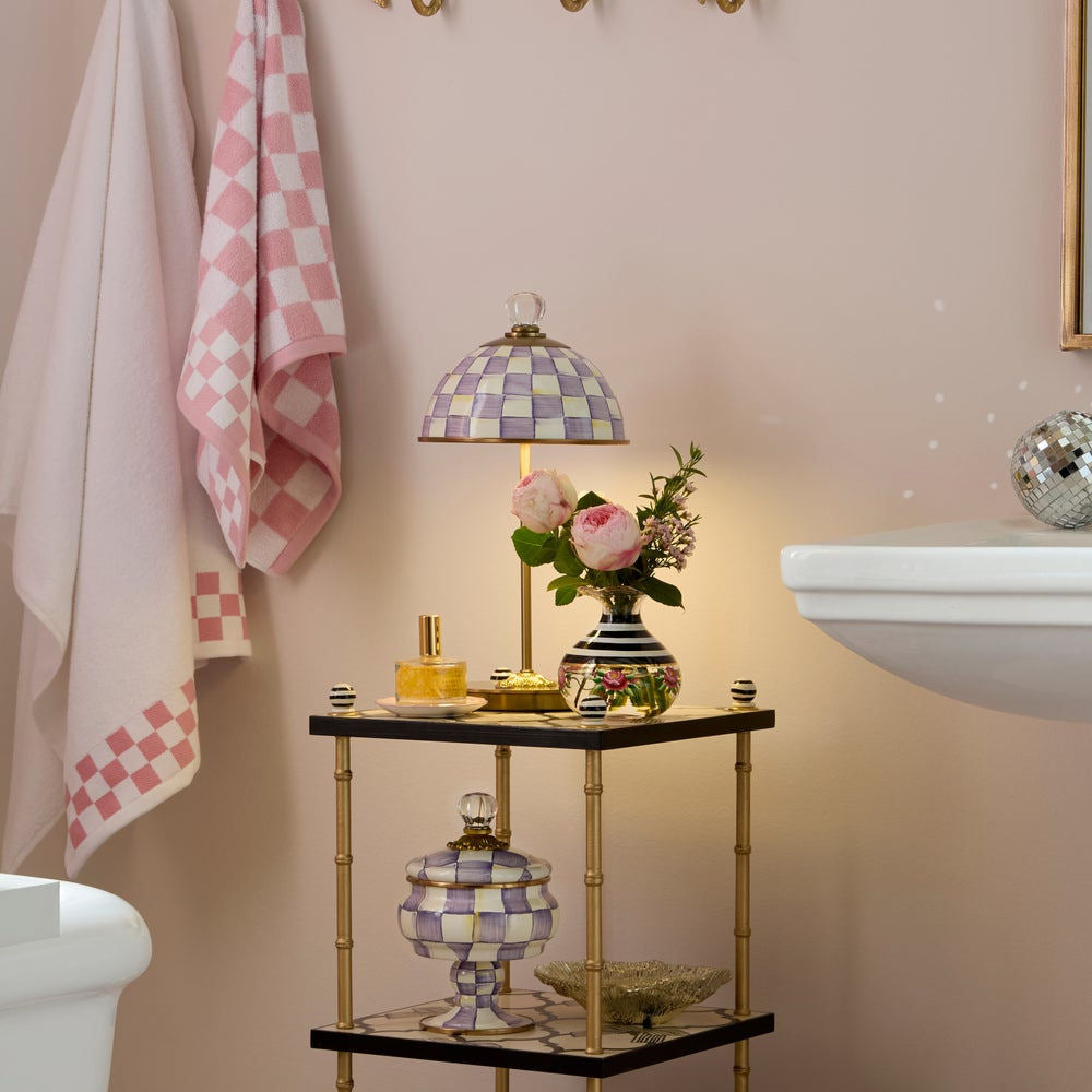Luxusní Led fialová lampa Violet Check dobíjecí MacKenzie-Childs