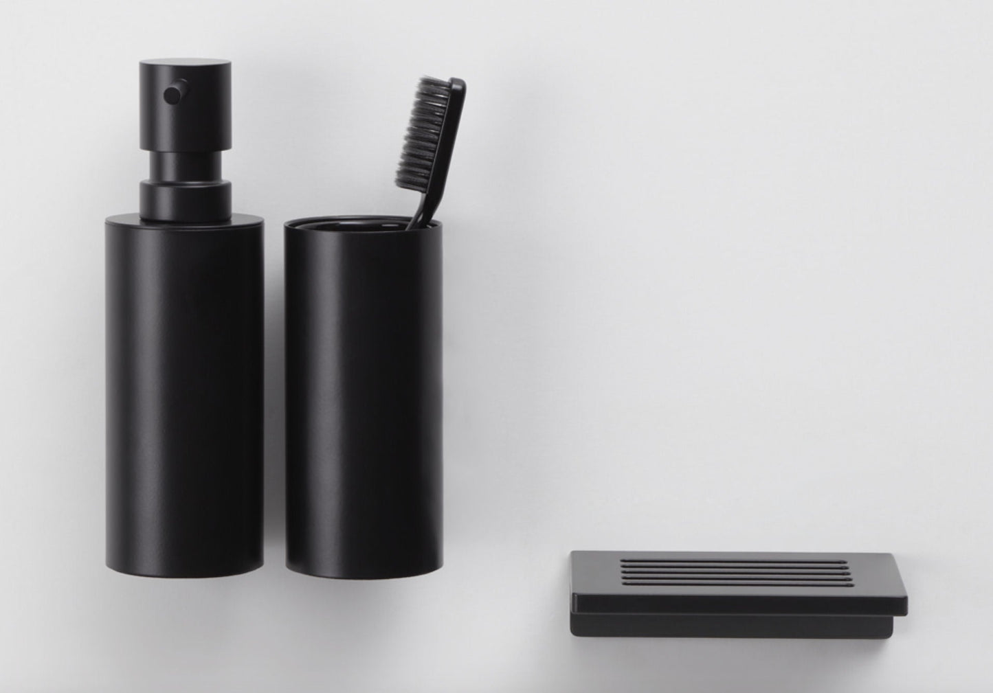 Wall Mounted Soap Dispenser Black Matt by Decor Walther - |VESIMI Design|