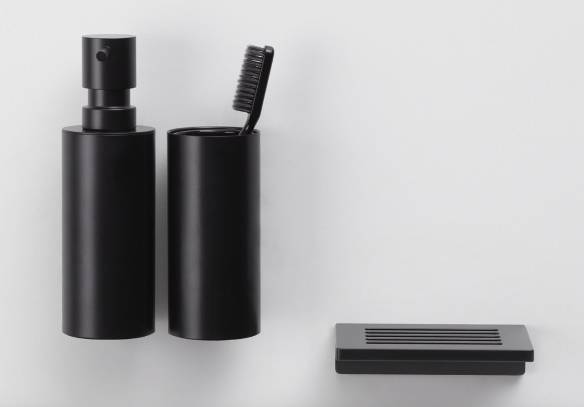 Wall Mounted Soap Dispenser Black Matt by Decor Walther - |VESIMI Design|