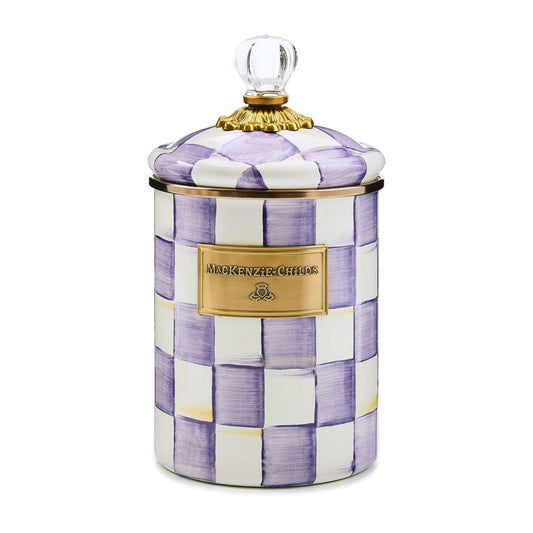 Střední zásobník na potraviny MacKenzie-Childs Violet Check