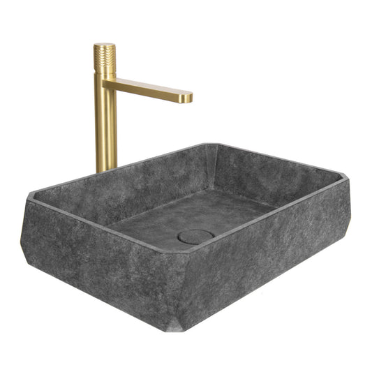 Betonový umyvadlový set Opera Satin Gold