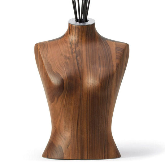 Luxusní Aroma difuzér Mannequin Femme (1000 ml) od Locherber Milano, busta z Canaletto ořechového dřeva, vůně bergamot, šafrán a vanilka, Waterfall Bathrooms.