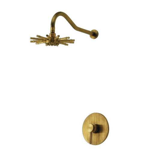 Mosazná Bamboo sprcha bronz na zeď