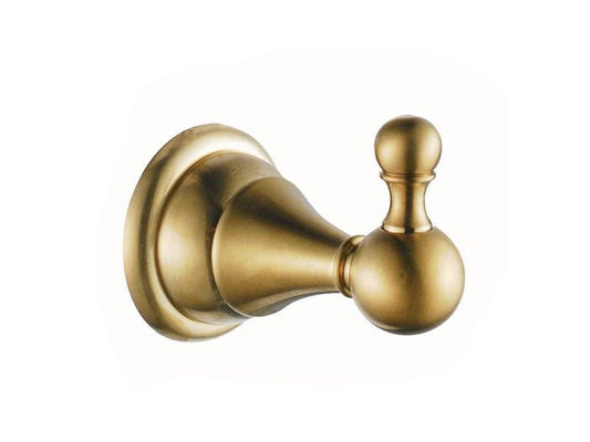Luxusní mosazný háček na ručníky v matném saténovém zlatě Waterfall Bathrooms
