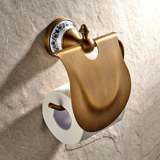 Rustikální nástěnný držák na toaletní papír v barvě antický bronz Lavande Waterfall Bathrooms