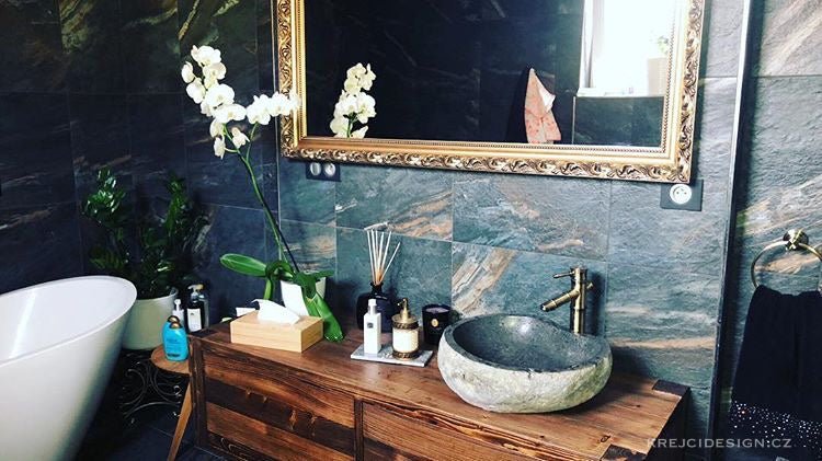 Bronzové mosazné pákové baterie Bamboo, koupelny inspirace