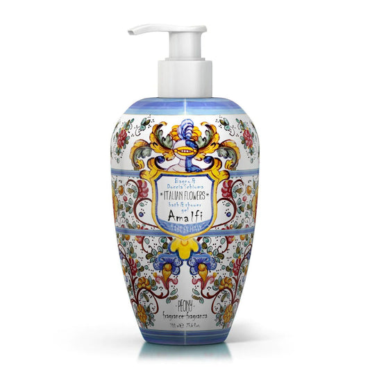 Sprchový gel a pěna do koupele Rudy Profumi Amalfi, s vůní Černého fíku a Bílé růže, 700 ml, Waterfall Bathrooms.