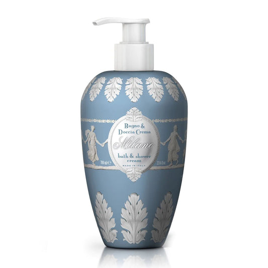 Sprchový gel a pěna do koupele Rudy Profumi Milano, s vůní Švestky, Růže a Broskve, 700 ml, Waterfall Bathrooms.