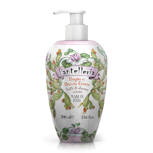 Sprchový gel a pěna do koupele Rudy Profumi Pantelleria, s vůní Zeleného fíku, Pomerančové kůry a Jasmínu, 700 ml, Waterfall Bathrooms.