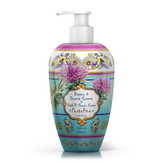 Krémový sprchový gel a pěna do koupele Rudy Profumi Portofino, s vůní Neroli a Gardénie, 700 ml, Waterfall Bathrooms.
