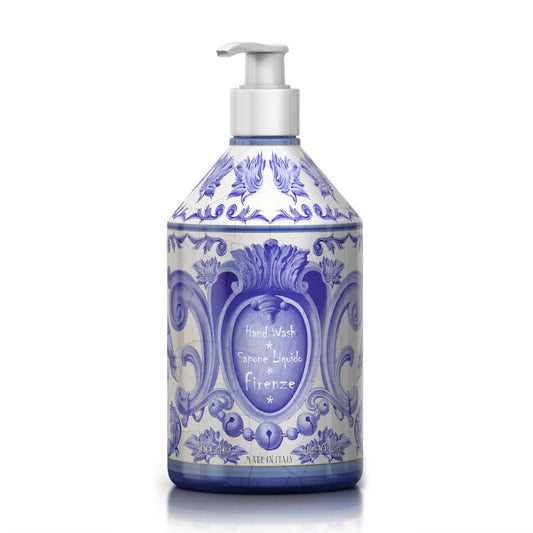 Tekuté mýdlo na ruce Rudy Profumi Firenze, s orientální vůní Bílých květů, Růže Taif a Ambry, 500 ml, Waterfall Bathrooms.