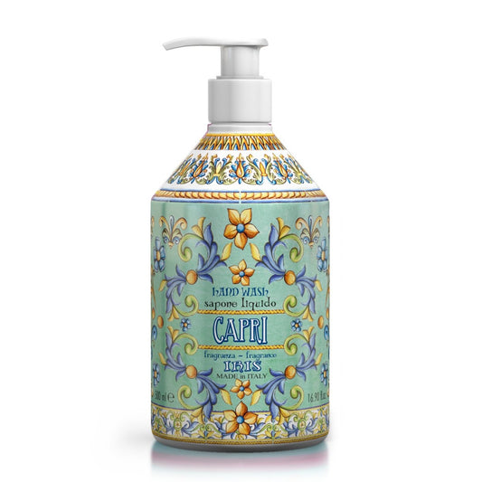 Tekuté mýdlo na ruce Rudy Profumi Iris of Capri, s vůní Kosatce (Iris) a Ylang Ylang, 500 ml, Waterfall Bathrooms.