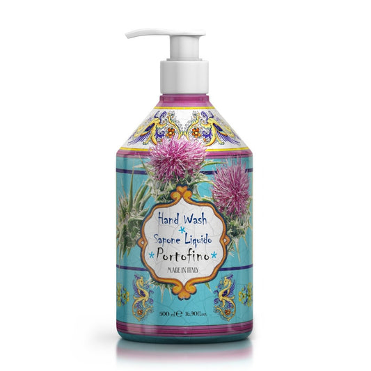 Tekuté mýdlo na ruce Rudy Profumi Portofino, s vůní Maliny, Jasmínu, Medu a Ambry, 500 ml, Waterfall Bathrooms.