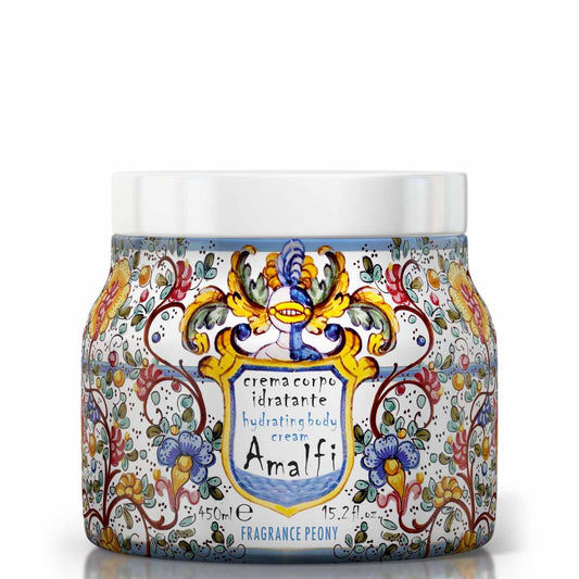 Tělový krém Rudy Profumi Amalfi Peony, s vůní Černé Fíky a Bílé Růže, 450 ml, Waterfall Bathrooms.