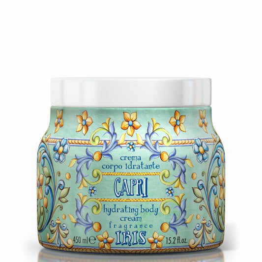 Tělový krém Rudy Profumi Capri, s vůní Kosatce a Ylang Ylang, 450 ml, Waterfall Bathrooms.
