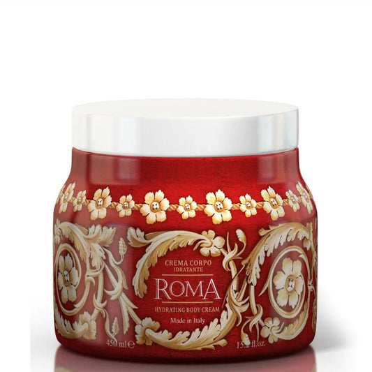 Hydratační tělový krém Rudy Profumi Roma, s vůní Červeného Pomeranče, Meruňky a Kokosového Mléka, 450 ml, Waterfall Bathrooms.