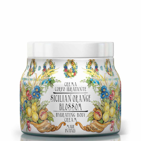 Tělový krém Rudy Profumi Sicilian Orange Blossom, s vůní Květu Pomerančovníku a Petitgrainu, 450 ml, Waterfall Bathrooms.