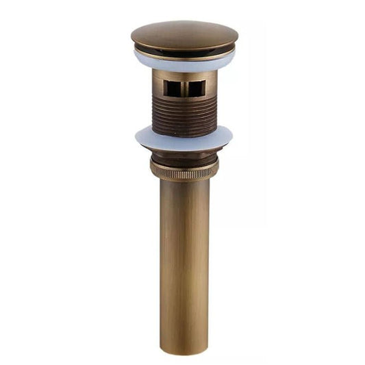 Umyvadlová výpusť Click-Clack v barvě antický bronz s matnou patinou Waterfall Bathrooms