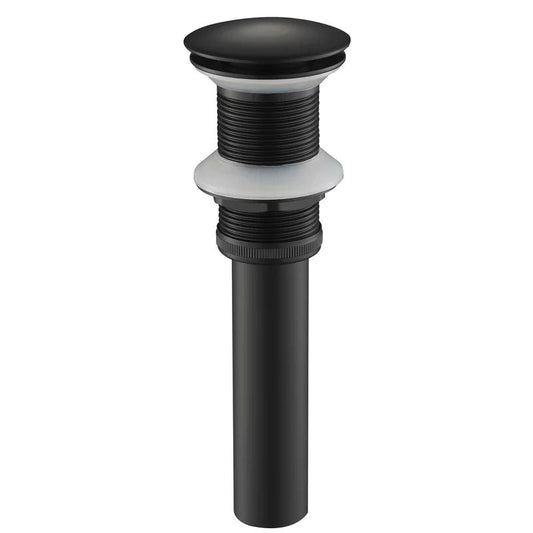 Matně černá umyvadlová výpusť Click-Clack v industriálním stylu Waterfall Bathrooms